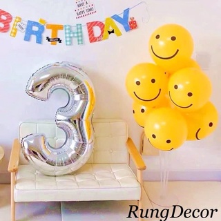Bóng bay hình mặt cười cute trang trí sinh nhật - nhà rungdecor