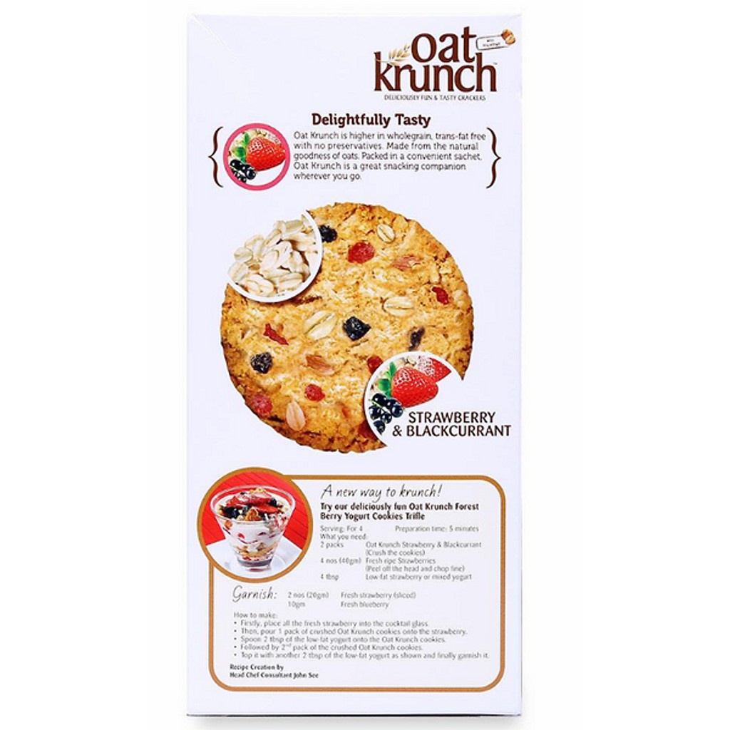 Bánh Ăn Kiêng Yến Mạch Oat Krunch Munchy's 3 Vị Hộp 156G Và 208G