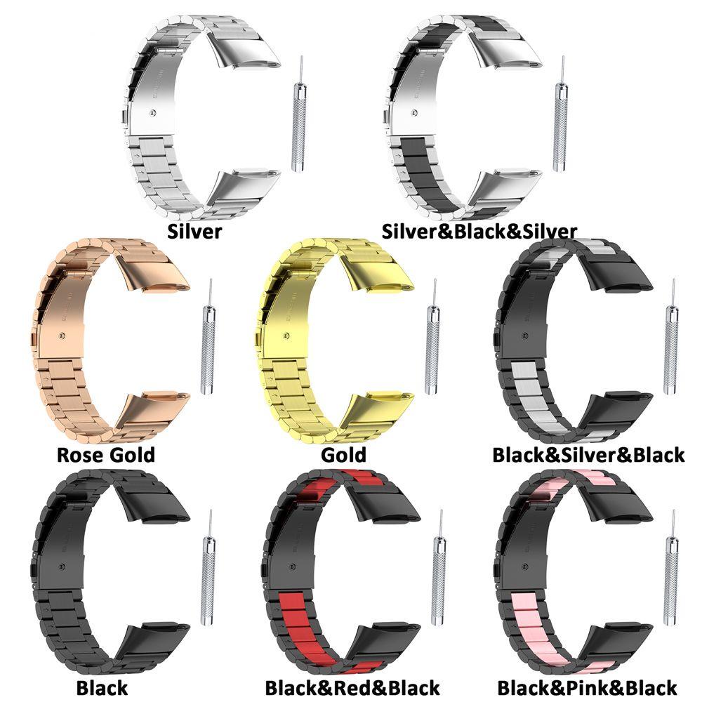 MAYSHOW Sports Strap Accessories Bracelet Stainless Steel New Wristband Watchband Metal Replacement/Multicolor