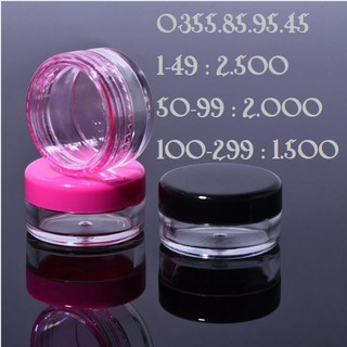 Hũ nhựa nhí đựng 3g - 5g nhiều mẫu