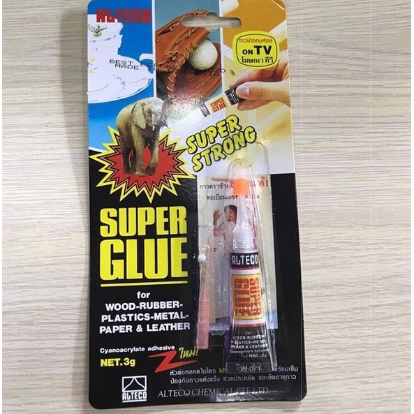 Vĩ 1 tuýt keo super glue cô gái Thái ( 3g ) siêu dính, siêu chắc.