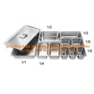 Khay Inox Đựng Topping 1/6