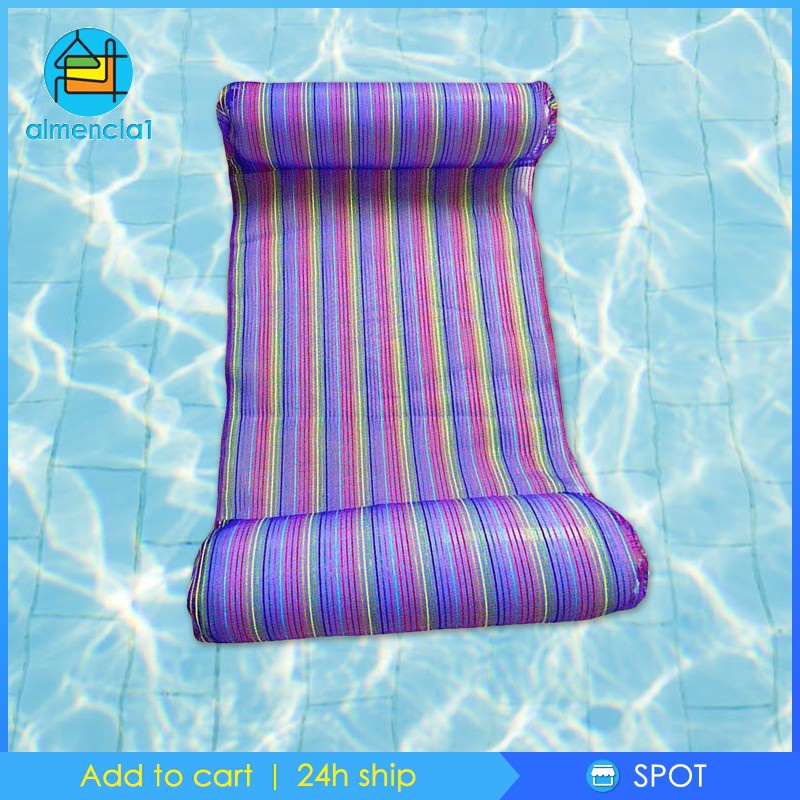[ALMENCLA1] Inflatable Swimming Floating Float Hammock Beach Lounge Bed Pool