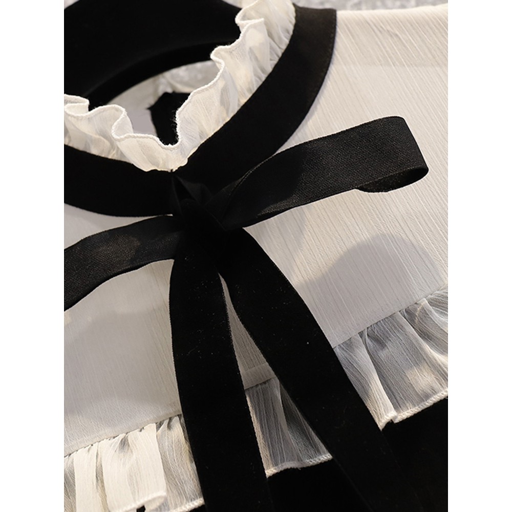 🌸Sẵn Size M,L,XL🌸 Váy Nhung Bigsize Cổ bèo Thắt Nơ Trẻ Trung Tiểu Thư 🌸Hàng Quảng Châu | BigBuy360 - bigbuy360.vn