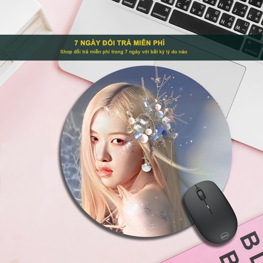Lót chuột, bàn di chuột hình tròn 20x20 cm chống trượt, chống thấm nước