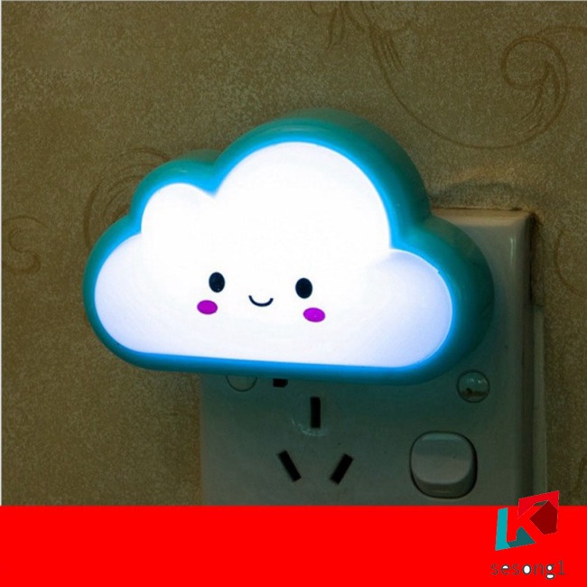 Đèn Ngủ LED 2 Bóng Hình Đám Mây Hoạt Hình Dễ Thương Trang Trí Phòng Ngủ