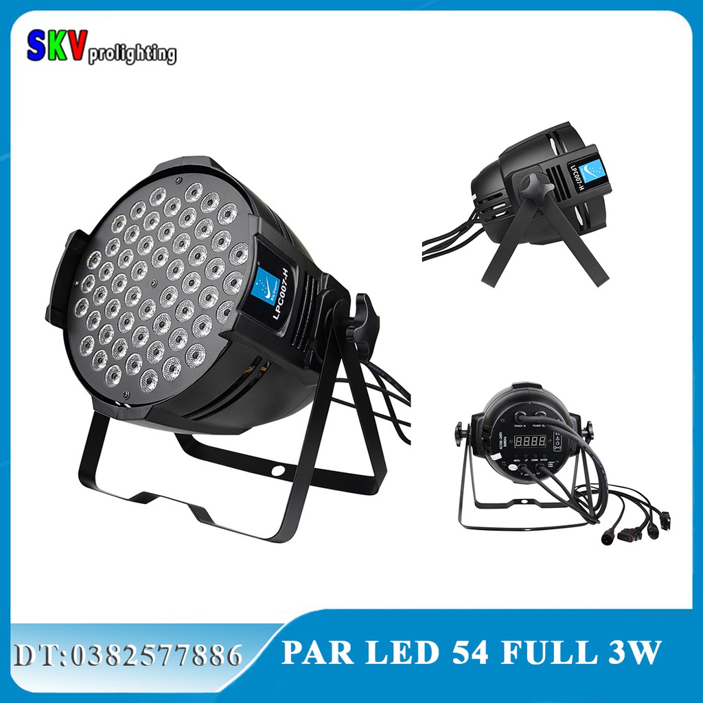 Đèn Par Led 54 full 3W 3 in 1 chính hãng Big Dipper mã LPC007 - H đèn vũ trường sân khấu chuyên nghiệp