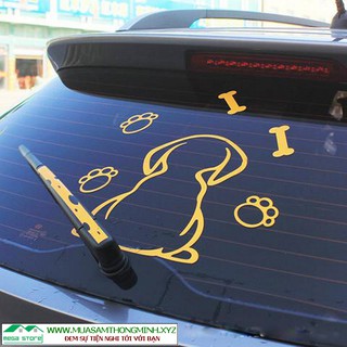 Decan Phản Quang Chú Chó Con, Dán Gạt Mưa Và Kính Sau Xe Ô Tô