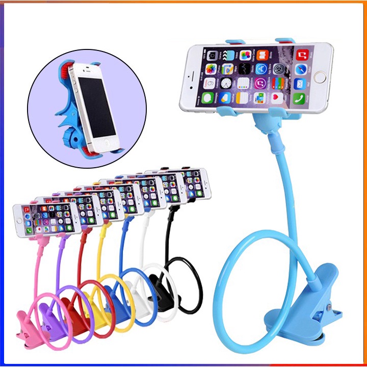 Gía đỡ điện thoại đầu kẹp tiện dụng xoay 360 độ tiện cho việc học online xem phim