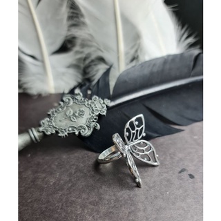 Nhẫn butterfly bạc 925 xi đen.