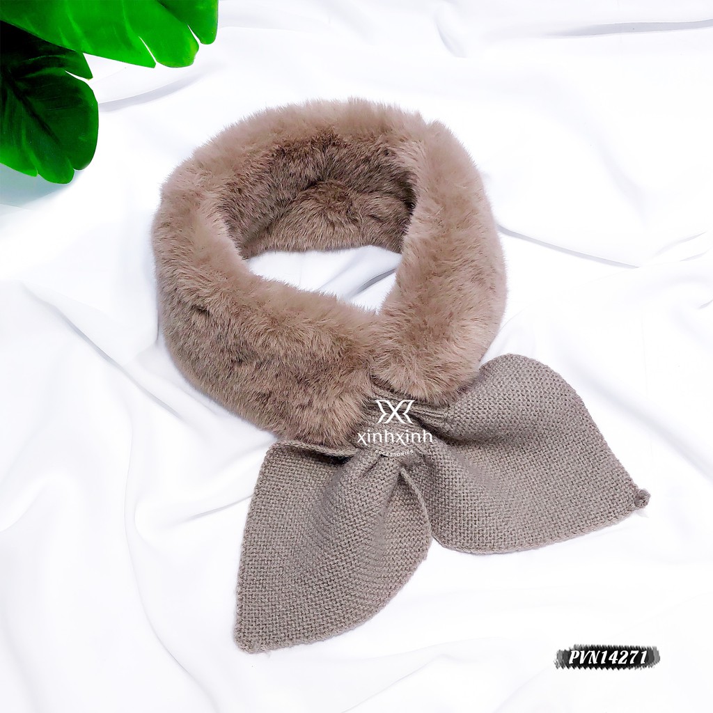 Khăn lông len tim cao cấp cho bạn gái - Xinh Xinh Accessories