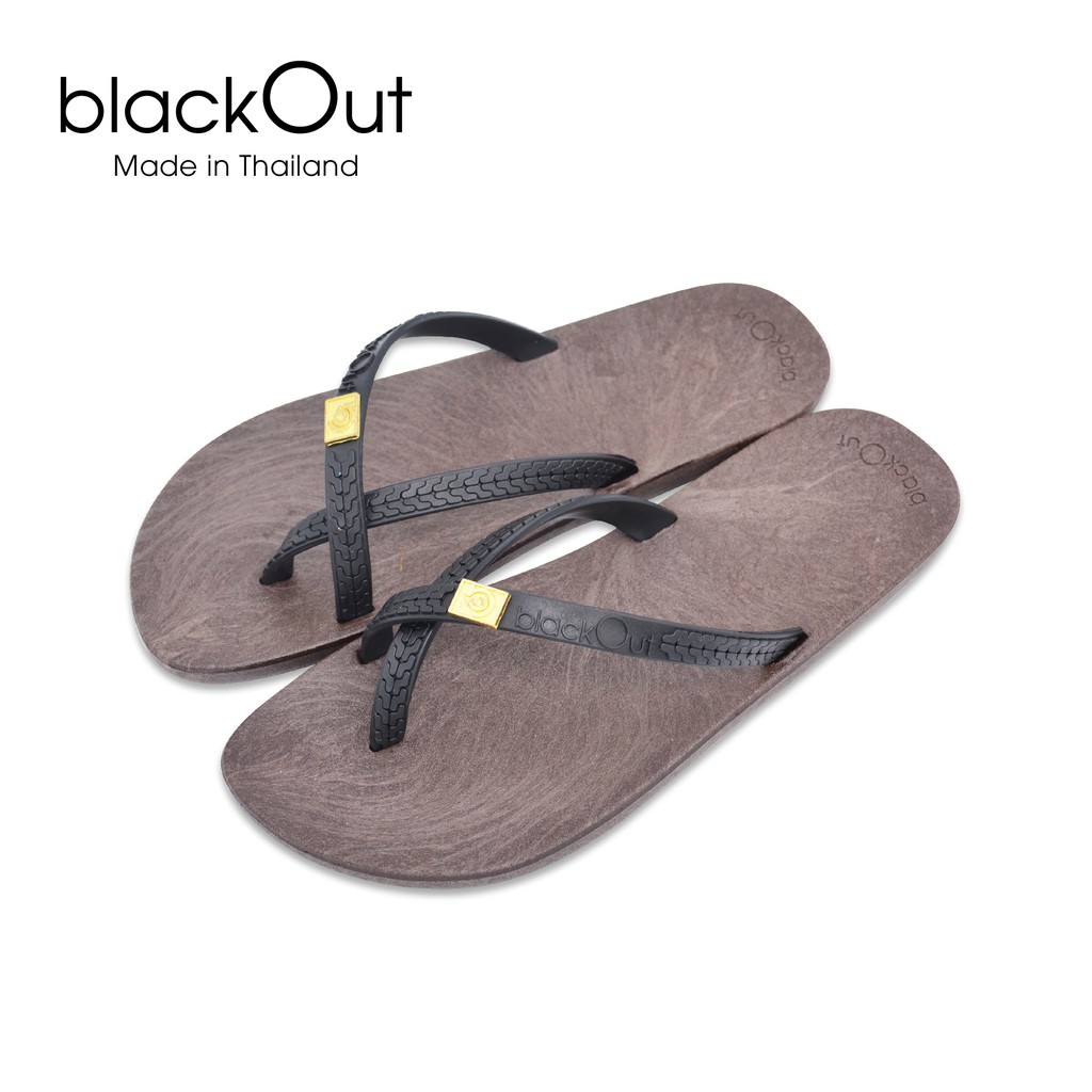 Dép xỏ ngón đế trơn Black out