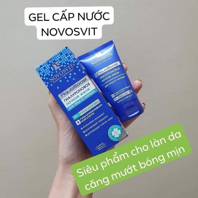 Gel thạch Novosvit AquaBoost cấp nước cho làn da căng bóng mịn