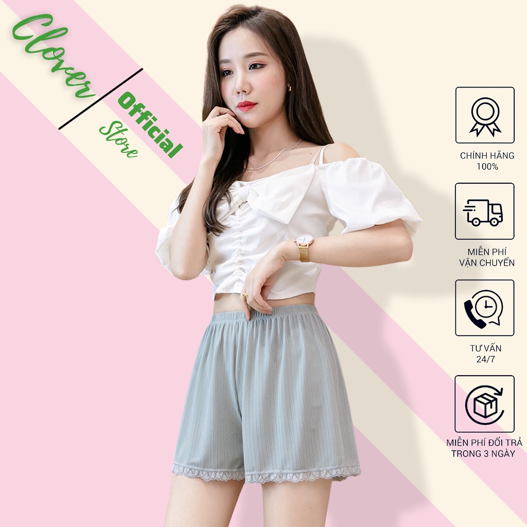 Quần Mặc Váy Cotton Viền Ren Co Giãn Bốn Chiều - 7045