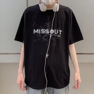 Áo thun Missout Moon universe unisex - missout streetwear local brand over tên lửa (Đen/Trắng)