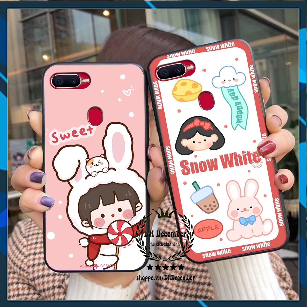 Ốp lưng Oppo A5S / A7 /F9 / A12 in hình 3D lucky, gấu Beer xinh xắn - KHÔNG NÊN BỎ LỠ