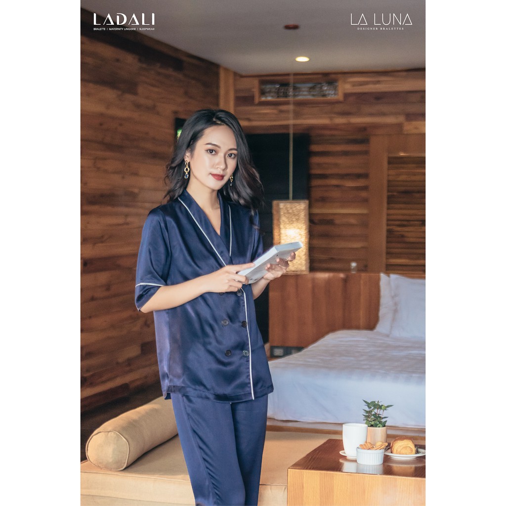 [HÀNG THIẾT KẾ] Bộ Pyjama Lụa Satin Cao Cấp  - BN21 Thương Hiệu Ladali