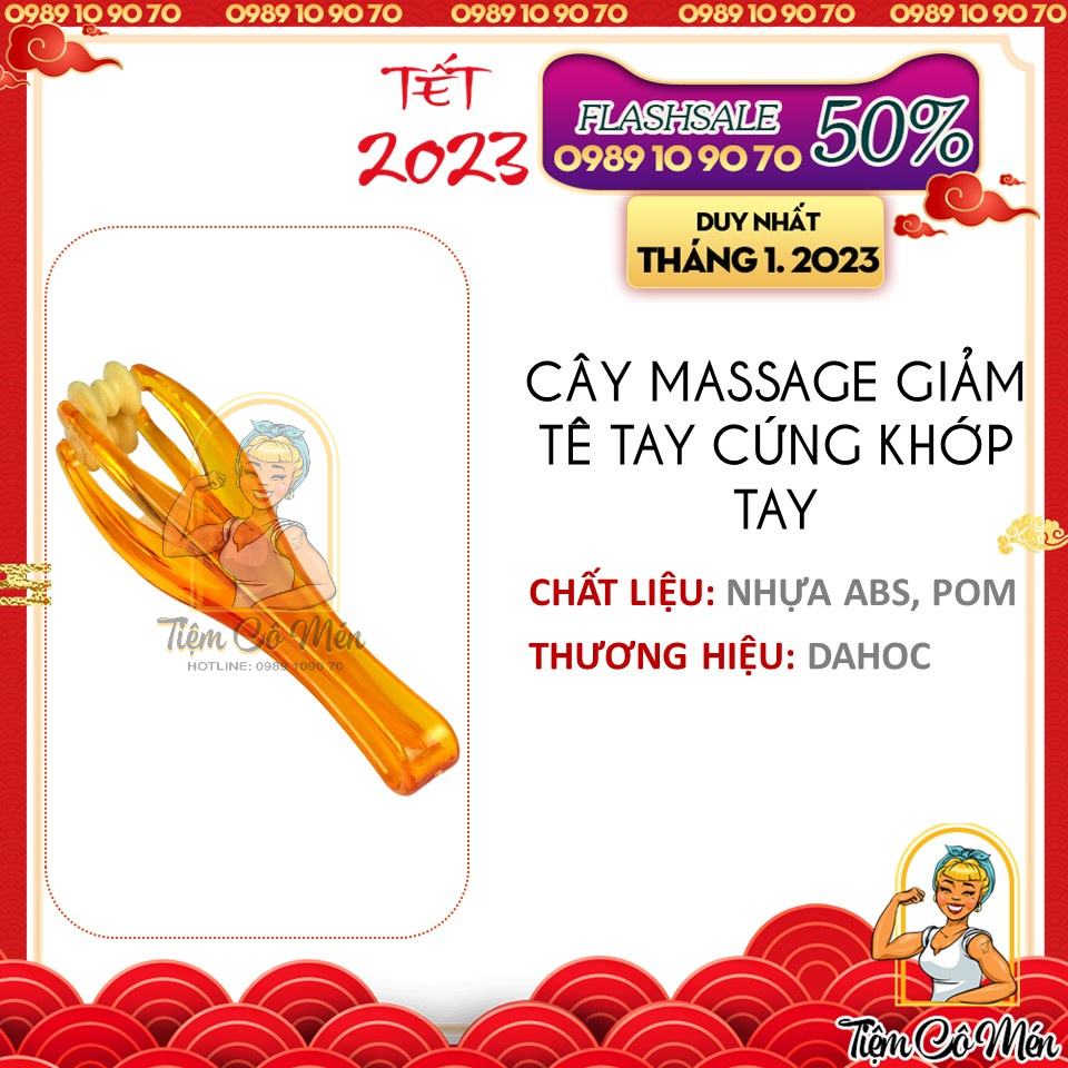 Cây Massage Giảm Tê Tay Cứng Khớp Tay, Thon Gọn Đẹp Ngón Tay Và Lưu Thông Máu - DAHOC