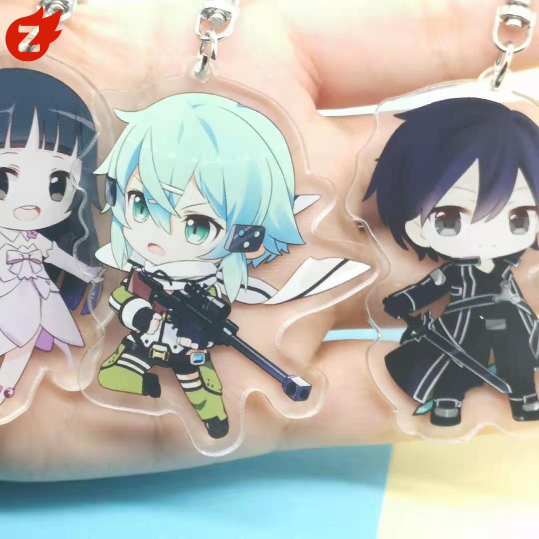 1 Móc Khóa Acrylic Trong Suốt Hình Sword Art Online