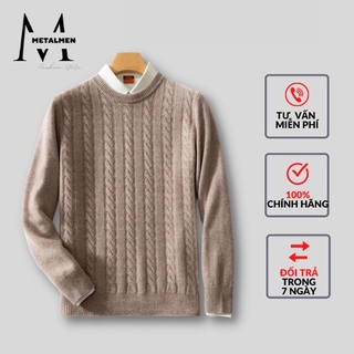 Áo len nam vặn thừng cổ tròn chất dày đẹp metalmen al81