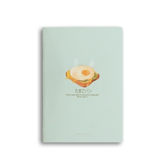 Vở ruột kẻ ô 100 gsm - Đồ Ăn 80 Trang - Bìa Bánh Mì & Trứng - Ong Mặt Bự