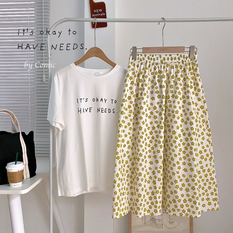 [Mã SKAMCLU7 giảm 10% tối đa 50K đơn 0Đ] Chân váy hoa - Áo thun giấy Comic | BigBuy360 - bigbuy360.vn