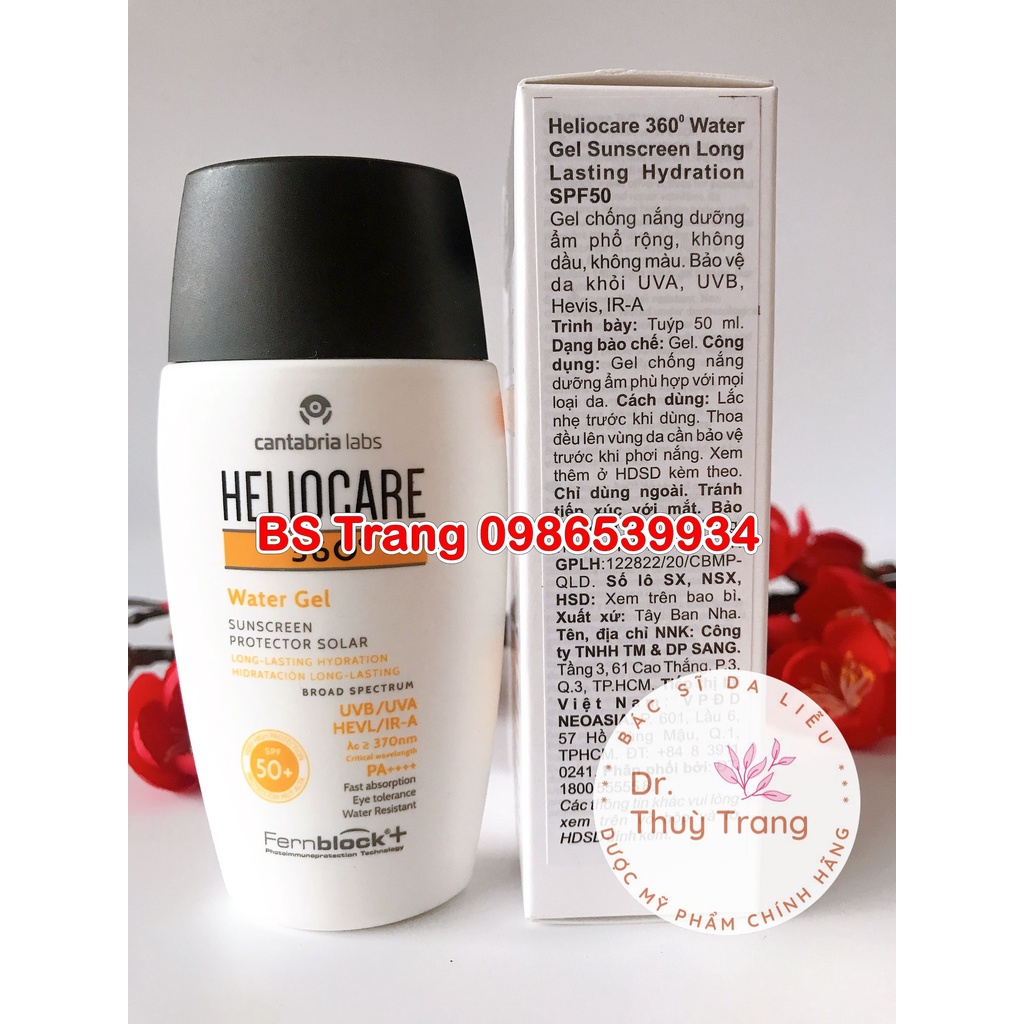 [HÀNG NHẬP KHẨU] Kem chống nắng Heliocare Water Gel SPF50