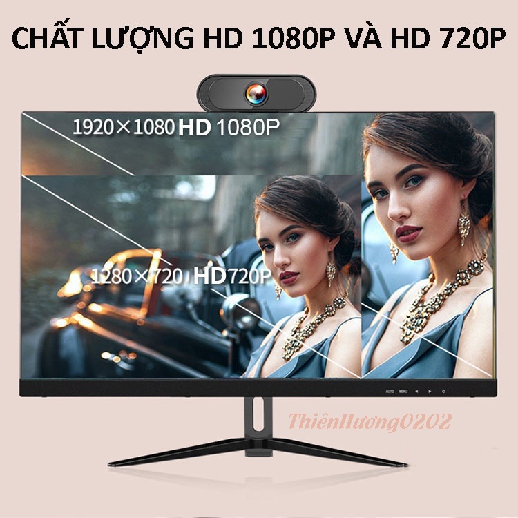 Webcam Có Mic 1080P - Webcam Máy Tính Full HD 1080P Cực Sắc Nét Soi Rõ Chữ Viết Sử Dụng Tất Cả Thiết Bị TV, PC, Laptop