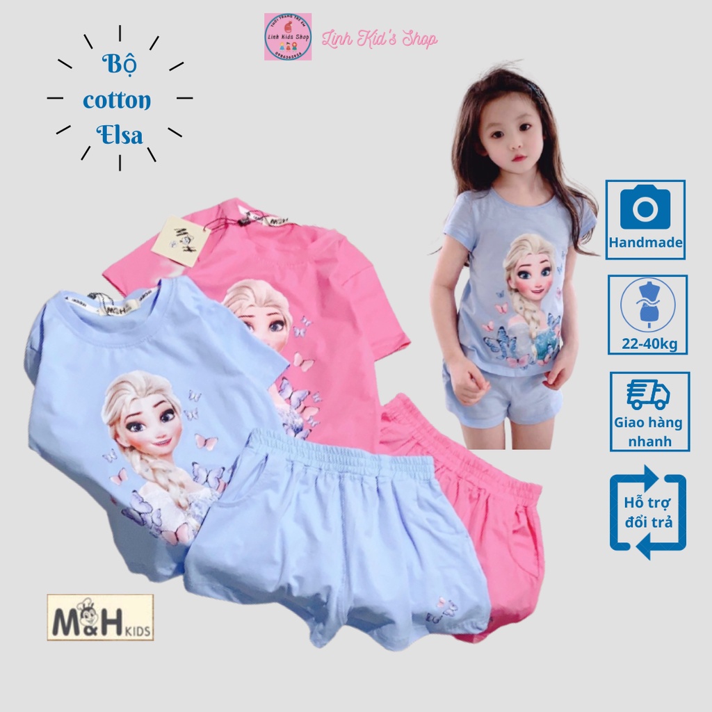Bộ mặc nhà elsa cho bé gái size đại cồ cho bé 22-40kg