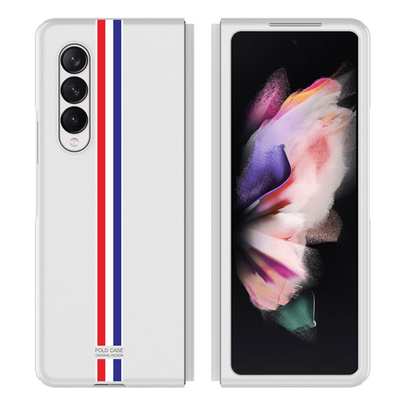 Ốp Điện Thoại Họa Tiết Kẻ Sọc Đơn Giản Thời Trang Cho Samsung Galaxy Z Fold3 4 5G