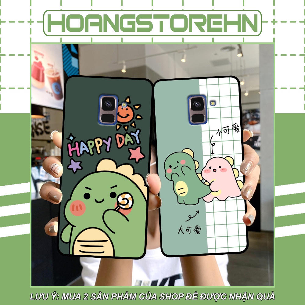 Ốp lưng Samsung A5 2018 / A8 2018 / A8 Plus / A8+ in hình quả bơ, hươu, khủng long siêu dễ thương