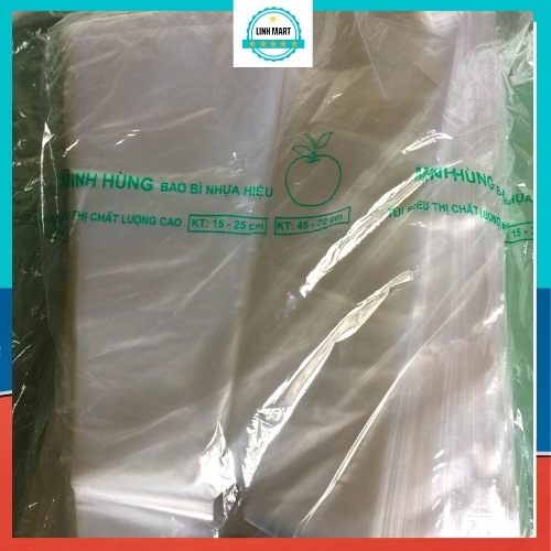 Túi nilong, túi xốp zin bóng 2 quai size 500g  dai đẹp LINHMART