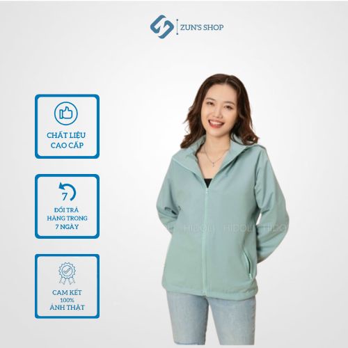 Áo khoác gió nữ 2 lớp cao cấp Hidoli,áo gió nữ 2 lớp chống nước