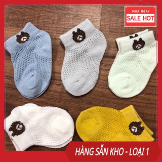 Tất lưới bé sơ sinh/ tất lưới gấu/ sét 5 đôi cực yêu