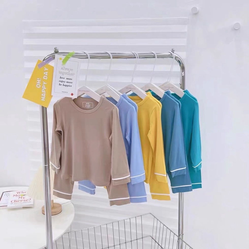 Bộ Quần Áo Trẻ Em Minky Mom Lửng Bo Viền Tay Chân Nhiều Màu Cho Bé Chất Thun Lạnh Siêu Mềm Mịn Mát
