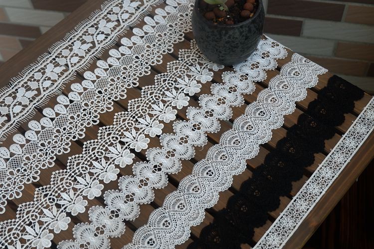 Miếng vải ren viền cổ áo rộng 2-7cm thiết kế xinh xắn