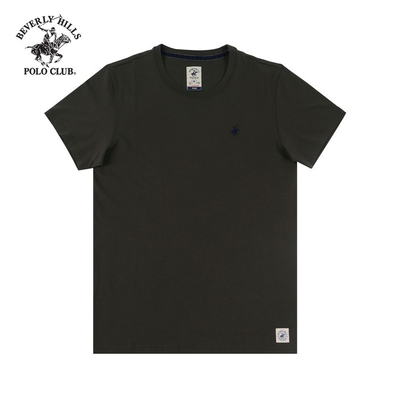 Beverly Hills Polo Club - Áo thun Ngắn tay Nam Slimfit Xanh rêu đậm BM- BHPC TSMSSS20TL059