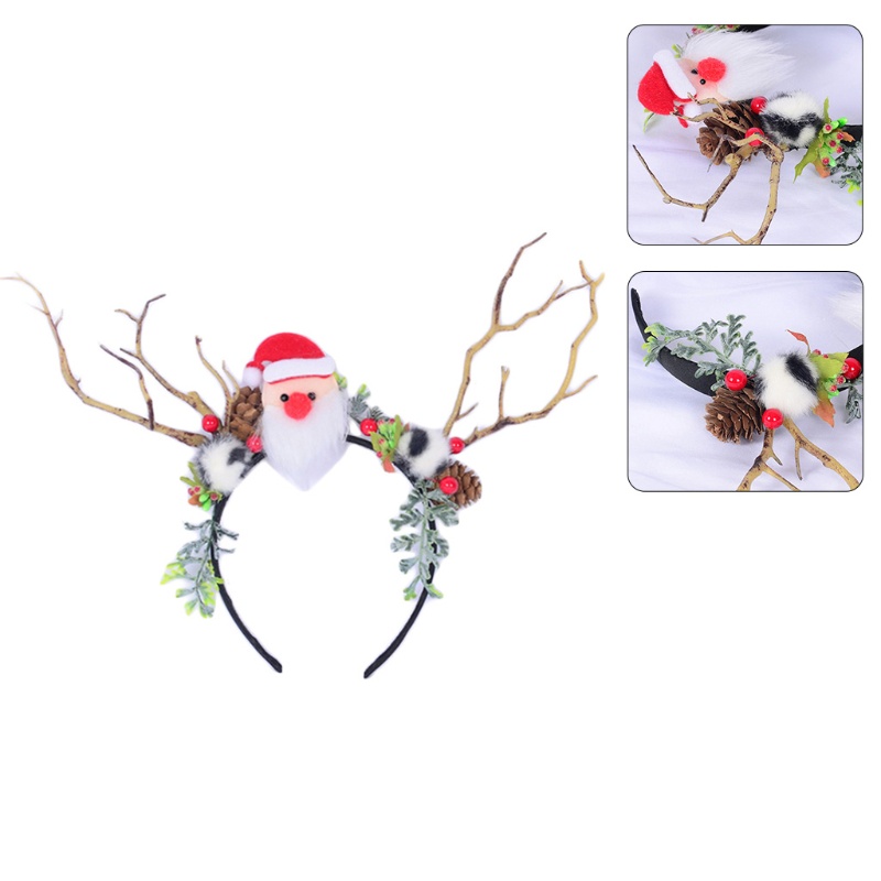 Flgo Băng Đô Cài Tóc Hình Sừng Tuần Lộc / Ông Già Noel / Gấu Bông Dùng Làm Đạo Cụ Chụ