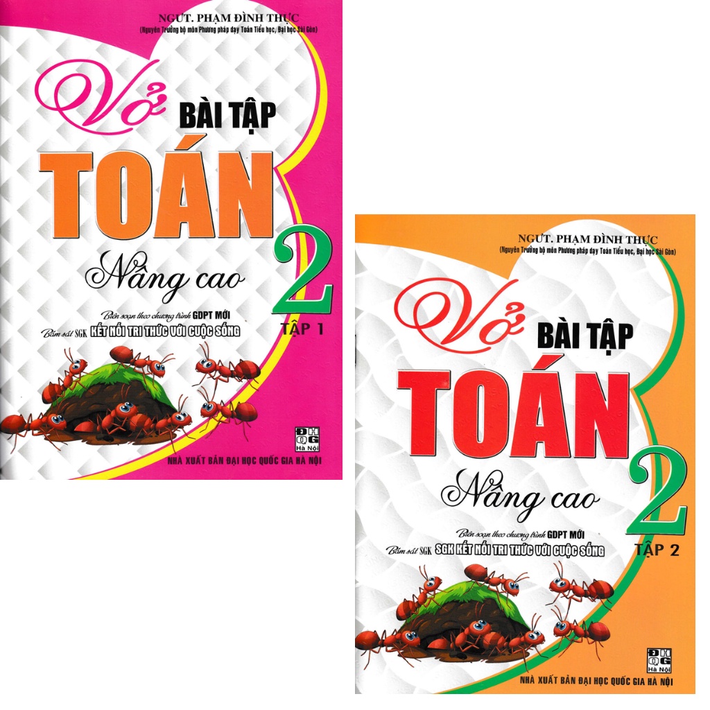 Sách - Combo Vở Bài Tập Toán Nâng Cao Lớp 2 - Bám Sát SGK Kết Nối Tri Thức Với Cuộc Sống - Bộ 2 Cuốn)  - HAB