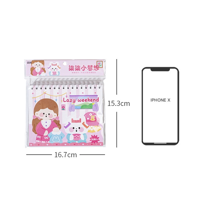 Bộ 30 Miếng Dán Trang Trí Lều Hoạt Hình Dễ Thương 4 Kiểu