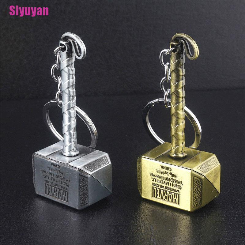 [Siyuyan] 2021 New Thor Hammer Metal Keychain Men Women Car Keyring Movie Fans Accessories