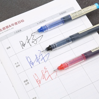 Bút bi nước khô nhanh - 0.5mm - viết thư pháp -Ống bút liền mực - Mực Đen/ Đỏ/ Xanh - 1 chiếc bút mực gel cute - HOKAMI