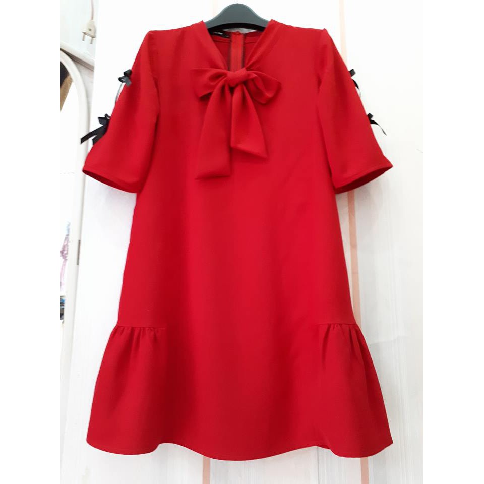 Đầm suông đỏ tươi Bigsize MS126 tay lỡ. Khách Ib Để Được Tư Vấn Chọn Size.