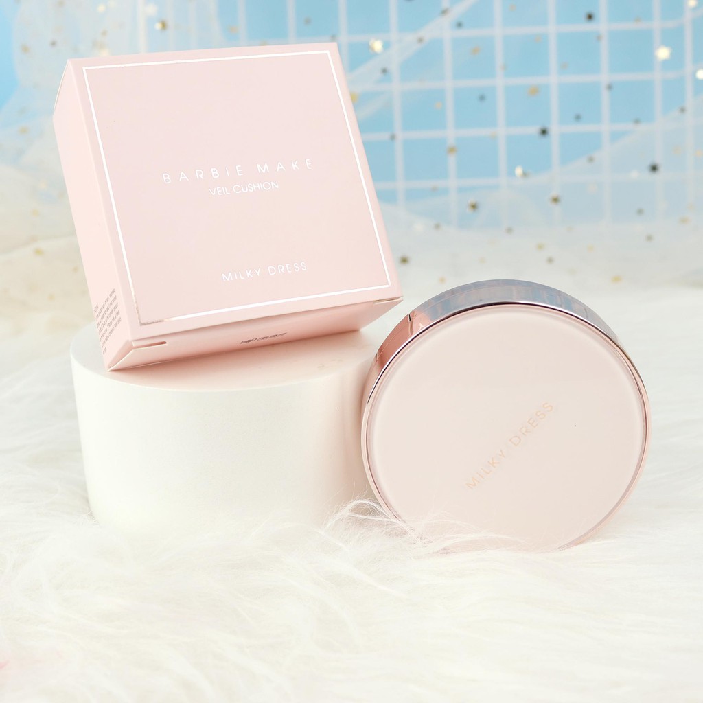 Phấn nước trang điểm che khuyết điểm SPF50+, PA+++ Milky Dress Barbie Make Veil Cushion