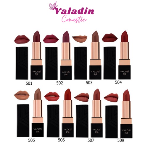 Son môi lì siêu mịn Vacosi Natural Studio Color Matte Lipstick VS08