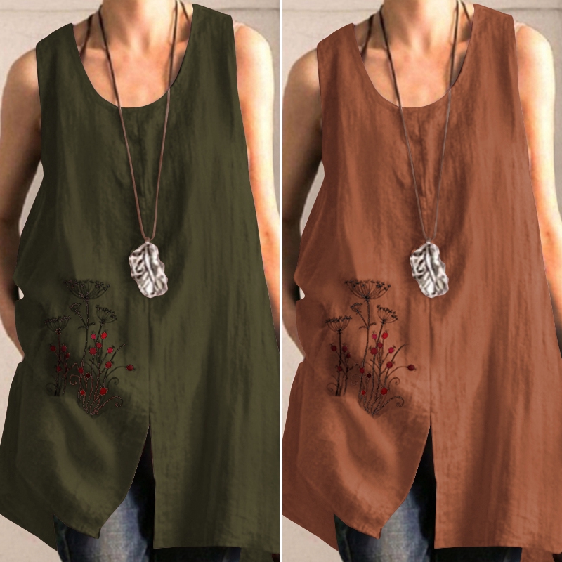 Áo ZANZEA Không Tay Cổ Tròn Thời Trang Quyến Rũ Cho Nữ | BigBuy360 - bigbuy360.vn