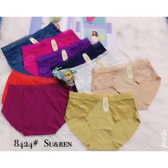 Quần Lót Nữ Su Pha Ren Lưới, Đồ Lót Nữ Sexy Siêu Dễ Thương 8424