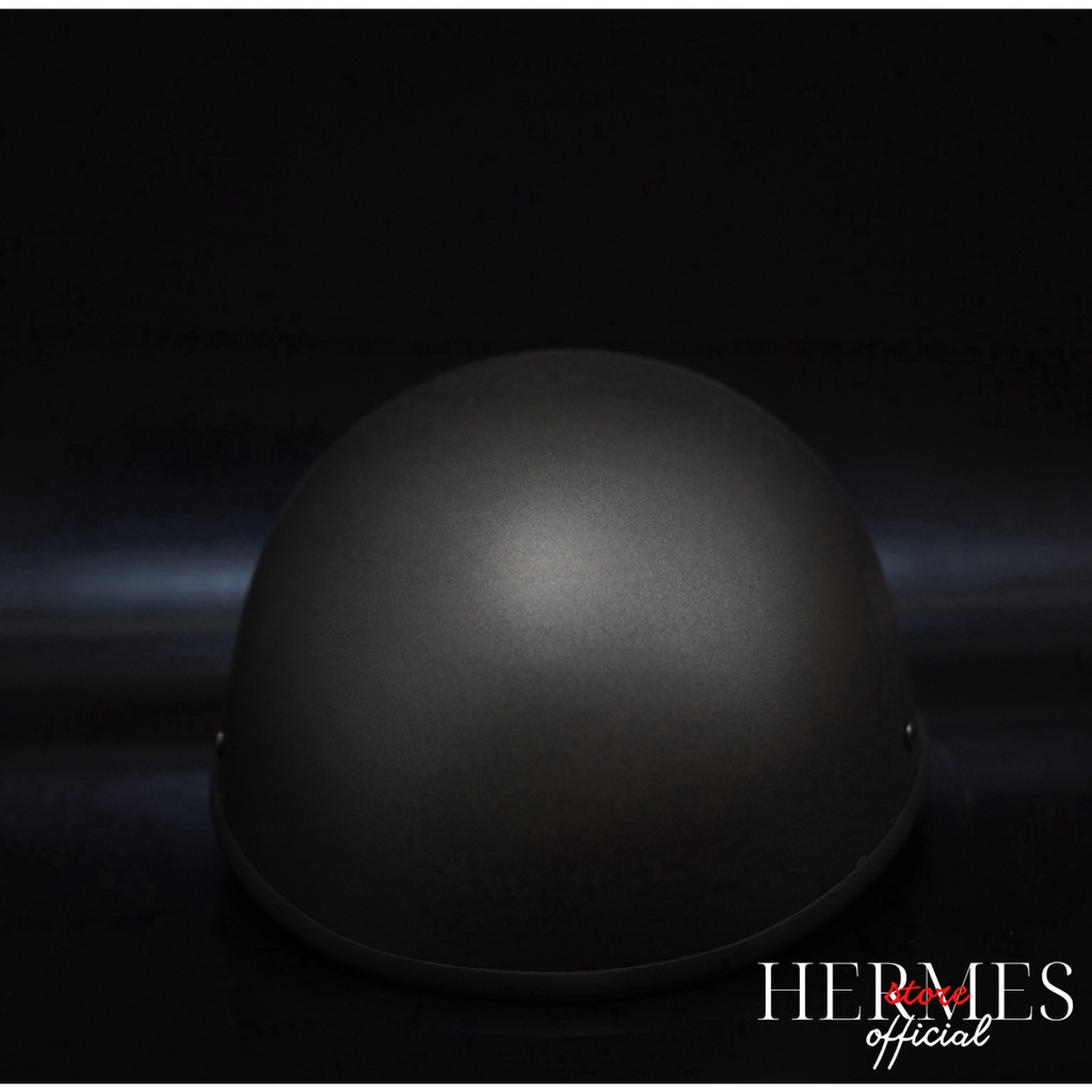 Nón mũ bảo hiểm xe máy nam nữ nửa đầu CHÍNH HÃNG CAO CẤP BAO ĐẬP bulldog đua ngựa | MÀU SƠN NHÁM By Hermes Helmet