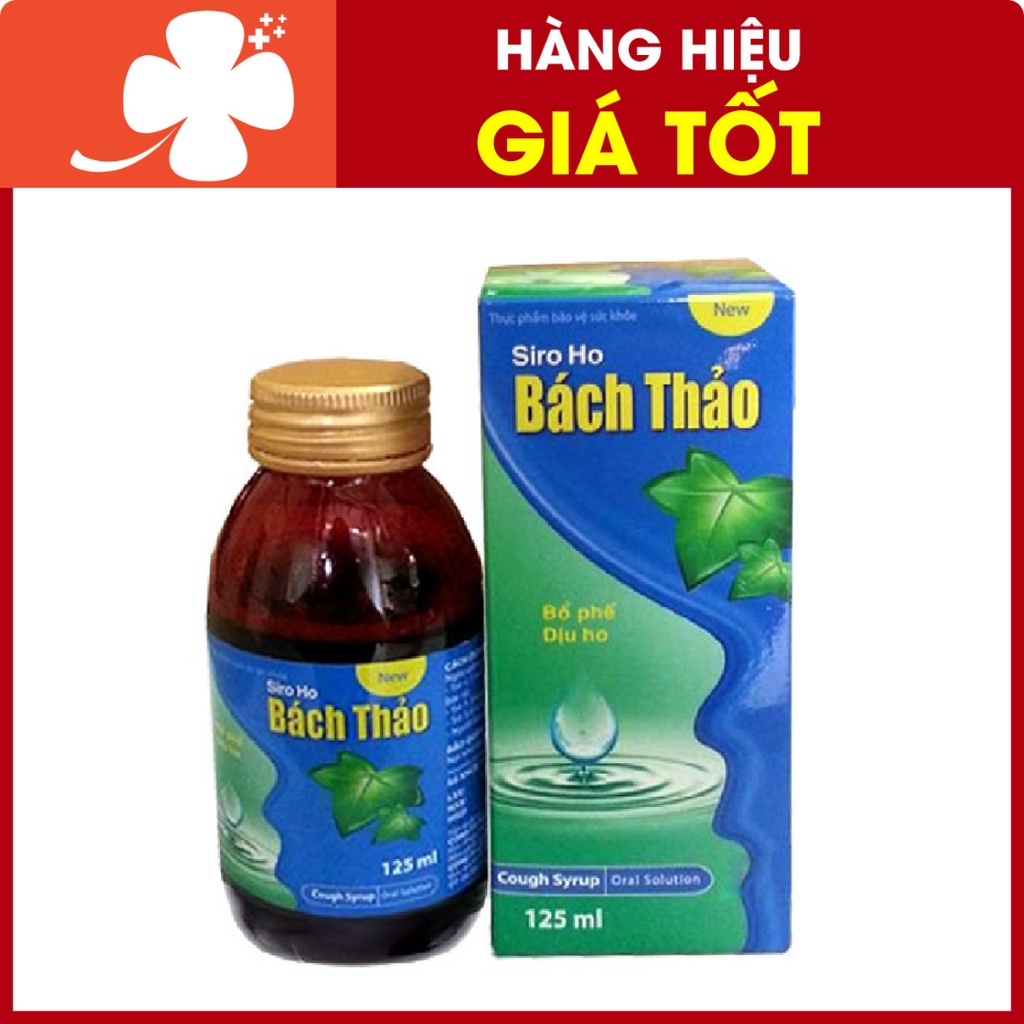 {Chính hãng} Siro ho Bách Thảo - Hỗ trợ giảm ho, đau họng, ngứa rát cổ họng (chai 125ml)