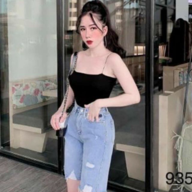 Áo 2 dây bún full màu borip co dãn tốt
